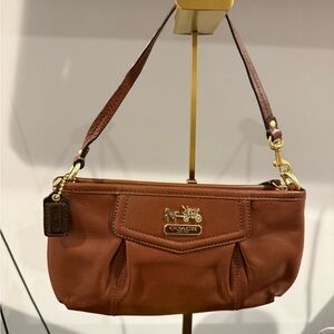 Coach Brown Leather Wristlet